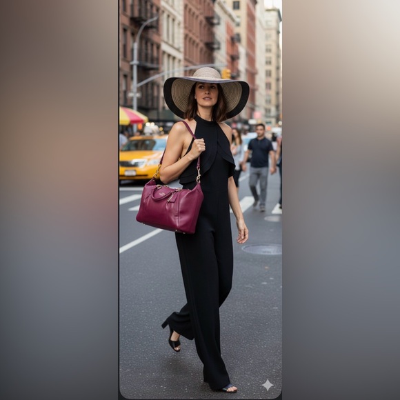 COACH Colette Magenta Leather Satchel, Gold Accents, 2 Hang Tags, Dustbag NWT - Picture 3 of 13